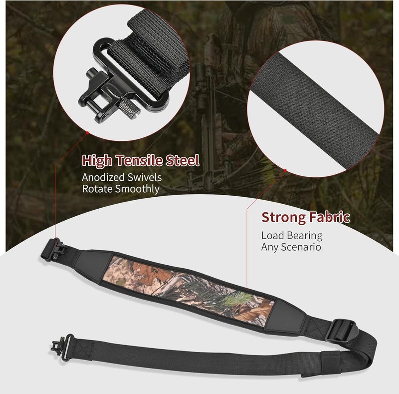 SP.G Crossbow Strap Fits Most Model - Adjustable Crossbow Shoulder Sling Non-Slip Pad Crossbow Sling Two Points Shoulder Strap with Heavy Duty Webbing for Crossbow Hunting Accessories - Image 5